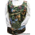 country garden bird cobbler apron