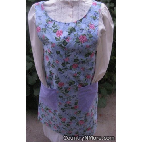 garden floral dragonfly vintage canning apron