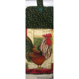 country rooster oven door towel 1559