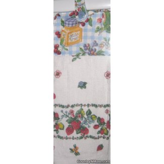 strawberries lemon curd oven door towel