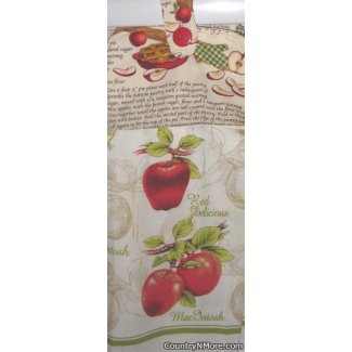 country apple pie oven door towel