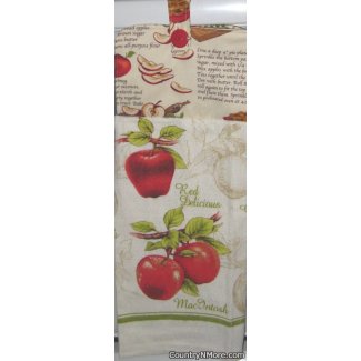 country apple pie recipe oven door towel dishcloth set