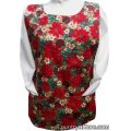 christmas poinsettia winter town scene cobbler apron