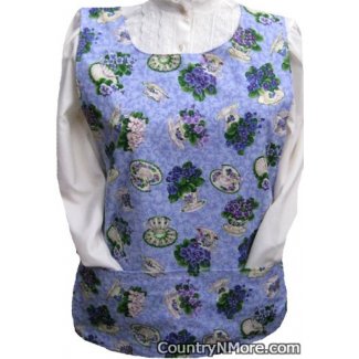 african violet teapot pansy cobbler apron