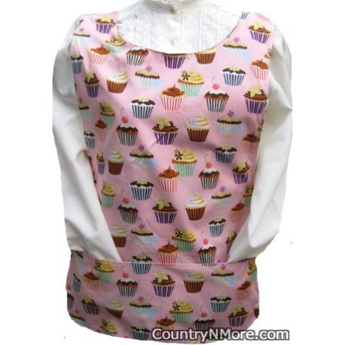 cupcakes cherries pink cobbler apron