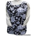 black white floral cobbler apron 1610