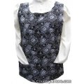 black white floral cobbler apron 1610