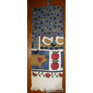 country animal hanging kitchen towel 3