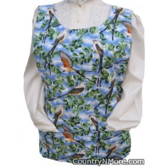 bird floral cobbler apron