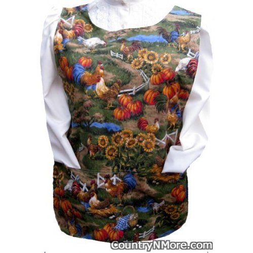 chickens roosters farm cobbler apron