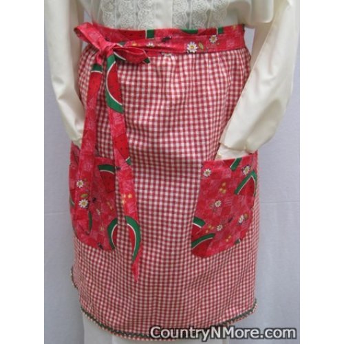 country watermelon vintage waist apron