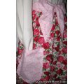 pretty rose floral vintage waist apron