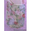vintage pink gingham floral waist apron