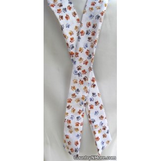multi color paw print neck cooler