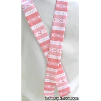 pink ribbon stripe neck cooler hot weather