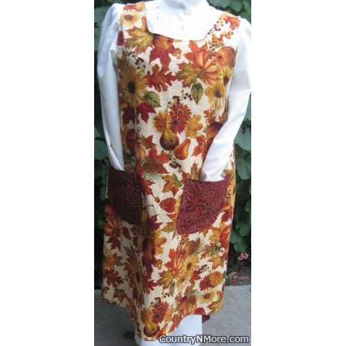 fall leaves flowers canning apron large