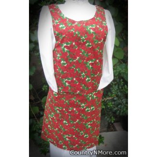 vintage poinsettia canning apron