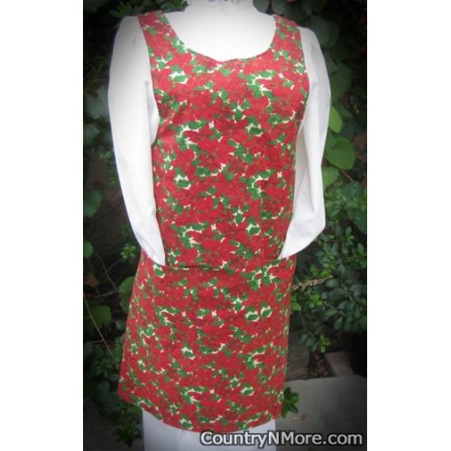 vintage poinsettia canning apron