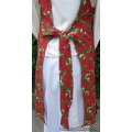 vintage poinsettia canning apron