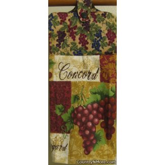 concord grapes oven door towel