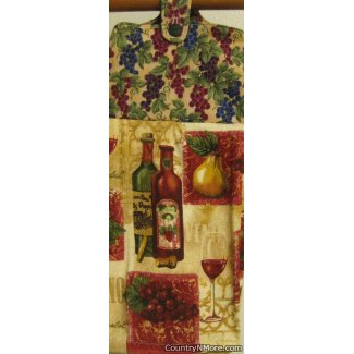 wine lover oven door towel