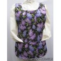gorgeous lilac purple flower reversible cobbler apron