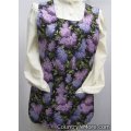 gorgeus lilac floral reversible cobbler apron medium