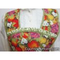 gorgeous vintage fruit plus size apron