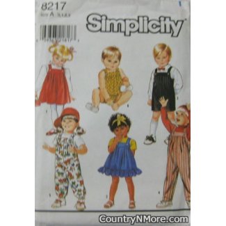 simplicity 8217 toddlers overalls sundress jumper pattern