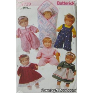 butterwick doll clothes bunting sewing pattern