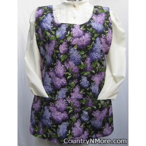 lilacs roses reversible cobbler apron xxl plus size