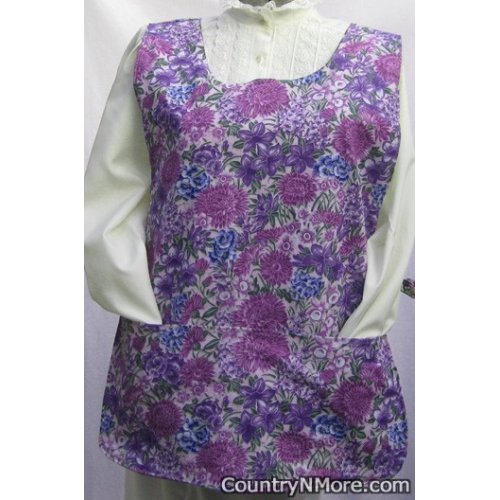 purple blue lilac reversible cobbler apron xxl plus size