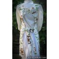 retro brown floral canning apron medium