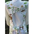retro brown floral canning apron medium