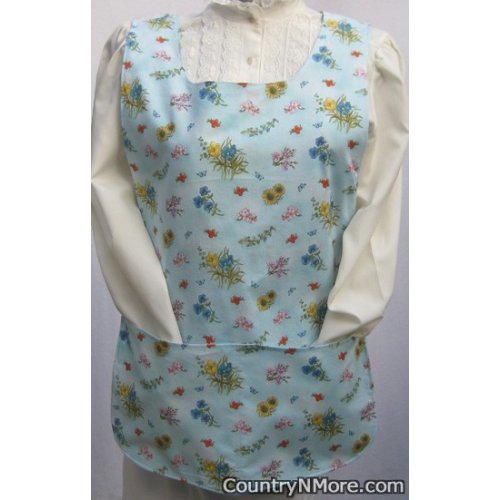 spring floral butterfly reversible cobbler apron lg xl