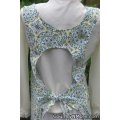 retro floral canning apron medium