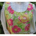 gorgeous floral pink vintage canning apron