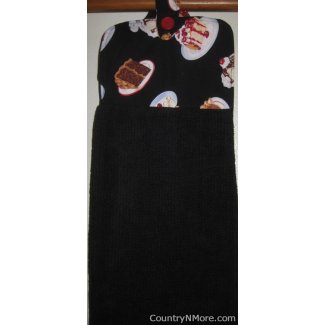 sweet desserts oven door kitchen tea towel