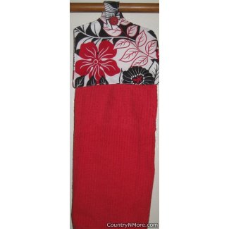 tropical flowers oven door towel 1