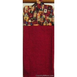 wine bottle oven door kitchen tea towel 2