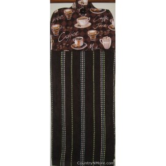 time coffee brown oven door kitchen tea towel