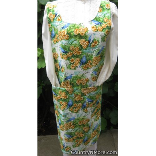 mountain bluebird vintage canning apron medium
