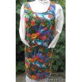 tropical parrot paradise vintage canning apron