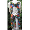 tropical parrot paradise vintage canning apron