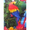 tropical parrot paradise vintage canning apron