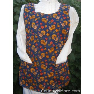 country fall rooster leaf rose cobbler apron