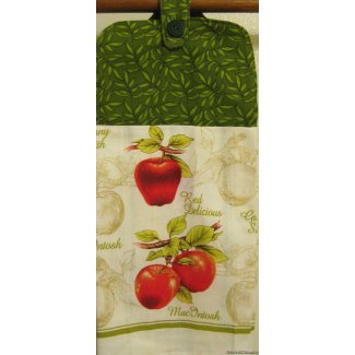 apples tree oven door towel