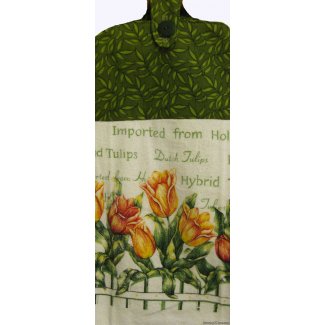 holland tulips oven door towel