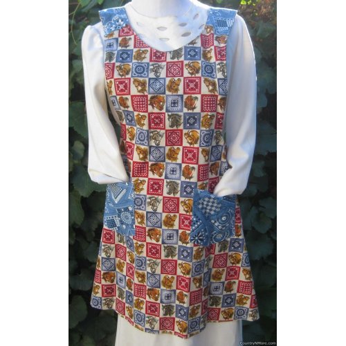 reversible vintage horse bandana apron