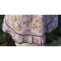 purple floral vintage apron plus size